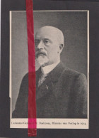 Lt Generaal Bosboom, Minister Van Oorlog Nederland - Orig. Knipsel Coupure Tijdschrift Magazine - 1914 - Non Classificati