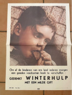 AFFICHE POSTER 1940-45 :Winterhulp . 40 CM X 60 CM AFFICHE POSTER : Reproductie - Afiches