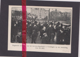 Groningen - Engelse Matrozen Interneringsdepot - Orig. Knipsel Coupure Tijdschrift Magazine - 1914 - Non Classificati