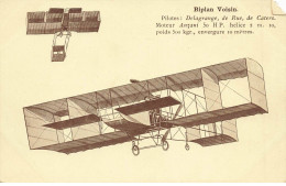 AVIATION AVION #AS36586 BIPLAN VOISIN PILOTES DELAGRANGE DE RUE ET DE CATERS - ....-1914: Précurseurs