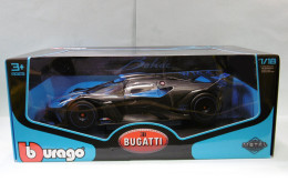 Bburago - BUGATTI BOLIDE W16 2020 Gris Foncé Métallisé Et Bleu Réf. 11047 Burago Neuf NBO 1/18 - Burago