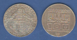 Austria Österreich Shilling 100 Schilling 1976 INNSBRUCK WINTERSPIELE Silber Coin - Austria
