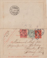 1907 - SEMEUSE - COMPLEMENT BLANC Sur CARTE-LETTRE AVEC BORDS ! De PARIS => ZÜRICH (SUISSE) ! - Letter Cards