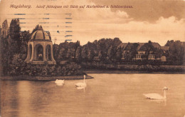 Magdeburg. Adolf Mittagsee Mit Blick Auf Marieninsel U. Schützenhaus Gl1914 - Verlag W. Klautasch, Magdeburg. 3157 - Maagdenburg