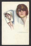 CPA NANNI Art Déco Femme Girl Woman Non Circulé Illustrateur Italien Italie Jeu De Cartes Playing Cards Cartes à Jouer - Cartas