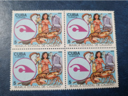 CUBA  NEUF  1983   MARCA  ESTATAL  DE  CALIDAD  //  PARFAIT  ETAT  //  1er  CHOIX  // Bloc De 4 - Nuevos