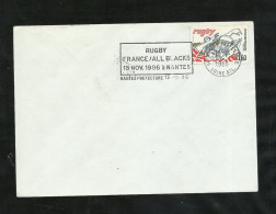 Lettre De Nantes Préfecture Le 13/11/1986 Flamme "Rugby- France/All Blacks-15 Nov.1986 à Nantes" Avec  N° 2236+2182   TB - Rugby