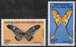 CENTRAFRIQUE - PAPILLONS - N° 260 ET 261 - NEUF** MNH - Schmetterlinge