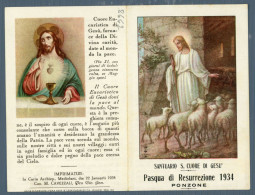 °°° Santino N. 8662 - Pasqua Di Resurrezione 1934 - Ponzone °°° - Godsdienst & Esoterisme