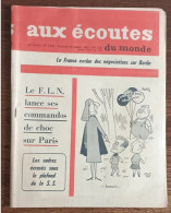 Aux écoutes Du Monde N°1944_ Du 20 Octobre 1961_Le F.L.N. Lance Ses Commandos Choc Sur Paris _ - 1950 à Nos Jours