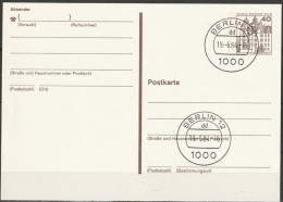 Berlin Ganzsache 1984 Mi.-Nr. P121 II Tagesstempel BERLIN 12  19.6.84  ( PK 459 ) - Postales - Usados