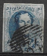 OBP11 Met 4 Randen En Met Balkstempel P34 Dison ( Zie Scans) - 1858-1862 Medallones (9/12)