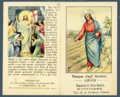 °°° Santino N. 8664 - Pasqua Degli Uomini 1939 - Gattinara °°° - Religione & Esoterismo