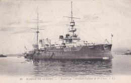 Bateau Guerre--1910--Croiseur-cuirassé De 1ère Classe  " République" ...timbre ....cachet  ANTIBES-06 - Oorlog