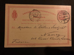 CP EP 10 OBL.29 8 00 HORSENS Pour Docteur VERNIZIAT + OBL NANCY (54) - Storia Postale