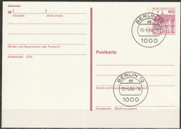 Berlin Ganzsache 1984 Mi.-Nr. P122 II Tagesstempel BERLIN 12  19.6.84  ( PK 460 ) - Postkaarten - Gebruikt