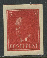 Estonia:Unused Imperforated Test Stamp President Konstantik Päts, 1940, MNH - Estonia