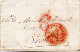 Prefilatelia Carta De Figueras A Vich 1843  / Marca 15, Tarifa 6. - ...-1850 Prefilatelia