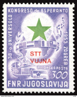 Trieste B - Congresso Esperanto Posta Aerea Con La Stella Spostata - Mint/hinged
