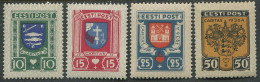 Estonia:Unused Stamps Serie Caritas 1936, Coat Of Arms, 1936, MNH - Estonia