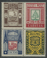 Estonia:Unused Stamps Serie Caritas 1938, Coat Of Arms, From Block, 1938, MNH - Estonia