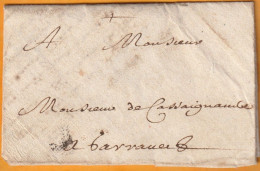 1678 - Lettre Pliée Avec Correspondance De Toulouse - Pliage Sophistiqué - Petite Réparation - Règne De Louis XIV - ....-1700: Précurseurs