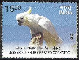 India 2016 Exotic Birds 1v Stamp MNH Macaw Parrot Amazon Crested COCKATOO , As Per Scan - Cuculi, Turaco