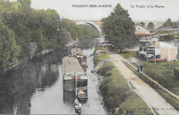 NOGENT Sur MARNE ( 94 ) - Le Viaduc Et La Marne ( Péniches ) - Chiatte, Barconi