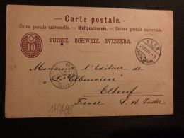 CP EP 10 OBL.23 XI 81 BERN Pour L'ELBEUVIEN + OBL. ELBEUF (76) - Storia Postale