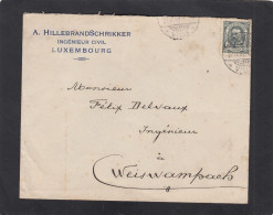 LETTRE AVEC TIMBRE PRIFIX NO 75 DE LUXEMBOURG-VILLE POUR WEISWAMPACH,1909. - 1906 Willem IV