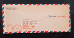 DM)1972, ISRAEL, LETTER SENT TO U.S.A, AIR MAIL, DEPARTMENT OF ECONOMICS HEBREW UNIVERSITY JERUSALEM, ISRAEL, XF - Other & Unclassified