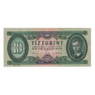 Billet, Hongrie, 10 Forint, 1962, 1962-10-12, KM:168c, TTB - Hungría