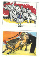 2  POSTCARDS FRENCH LIMITED EDITIONS  CIRCUS BY ETIENNE QUENTIN - Quentin