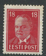 Estonia:Unused Stamp Estonian President Konstantin Päts, 18 Cents, 1939, MNH - Estland