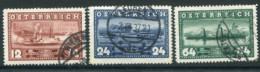 AUSTRIA 1937 Centenary Of Vienna-Linz Steamer Used.  Michel 639-41 - Used Stamps