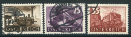 AUSTRIA 1937 Railway Centenary Used.  Michel 646-48 - Oblitérés