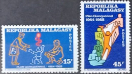 Madagascar  1968,  YT N°458-49  **,  Cote YT 1,5€ - Madagaskar (1960-...)