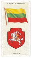 FL 18 - 28-a LITHUANIA National Flag & Emblem, Imperial Tabacco - 67/36 Mm - Objetos Publicitarios