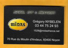 Carte De Visite MIDAS - 60400 NOYON - - Otros & Sin Clasificación