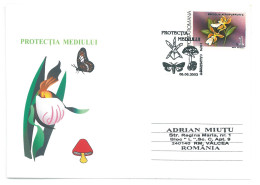 COV 998 - 3190 ORCHIDS, Romania - Cover - Used - 2002 - Orchidées