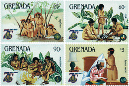 727890 HINGED GRANADA 1985 75 ANIVERSARIO DEL ESCULTISMO FEMENINO - Grenade (1974-...)