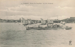 St Malo * Sortie D'un Torpilleur * Au Loin , St Servan * Bateau Navire De Guerre - Saint Malo