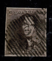 COB 1, 4 Marges, Un Voisin, Regard Degage, P 25 - Perception CHARLEROI, Superbe - 1849 Hombreras