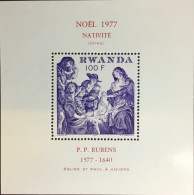 Rwanda 1977 Christmas Rubens Minisheet MNH - Ungebraucht
