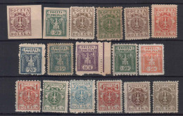 POLAND STAMPS,  1919-1922, MNH - Neufs