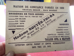 Publicité, Maison De Confiance, Fondée En 1909 Broderie En Tout, Genre, Tailleur, Civil Et Militaire - Kleding & Textiel