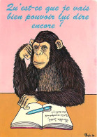 Animaux - Singes - Chimpanzé - Art Peinture Dessin De Gilbert André - CPM - Voir Scans Recto-Verso - Monkeys