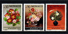 1972 - Monaco 897/99 Concorso Di Bouquet          ---- - Nuovi