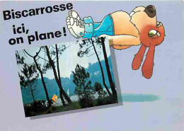 40 - Biscarrosse - Dessin Humoristique - Ici On Plane - Personnage Chien - CPM - Voir Scans Recto-Verso - Biscarrosse