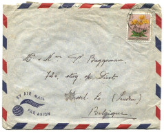 Congo Léopoldville-Kalina Oblit. Keach 10(.E.) Sur C.O.B. 318 Sur Lettre Vers Kessel-Lo Le 25/11/1953 - Covers & Documents